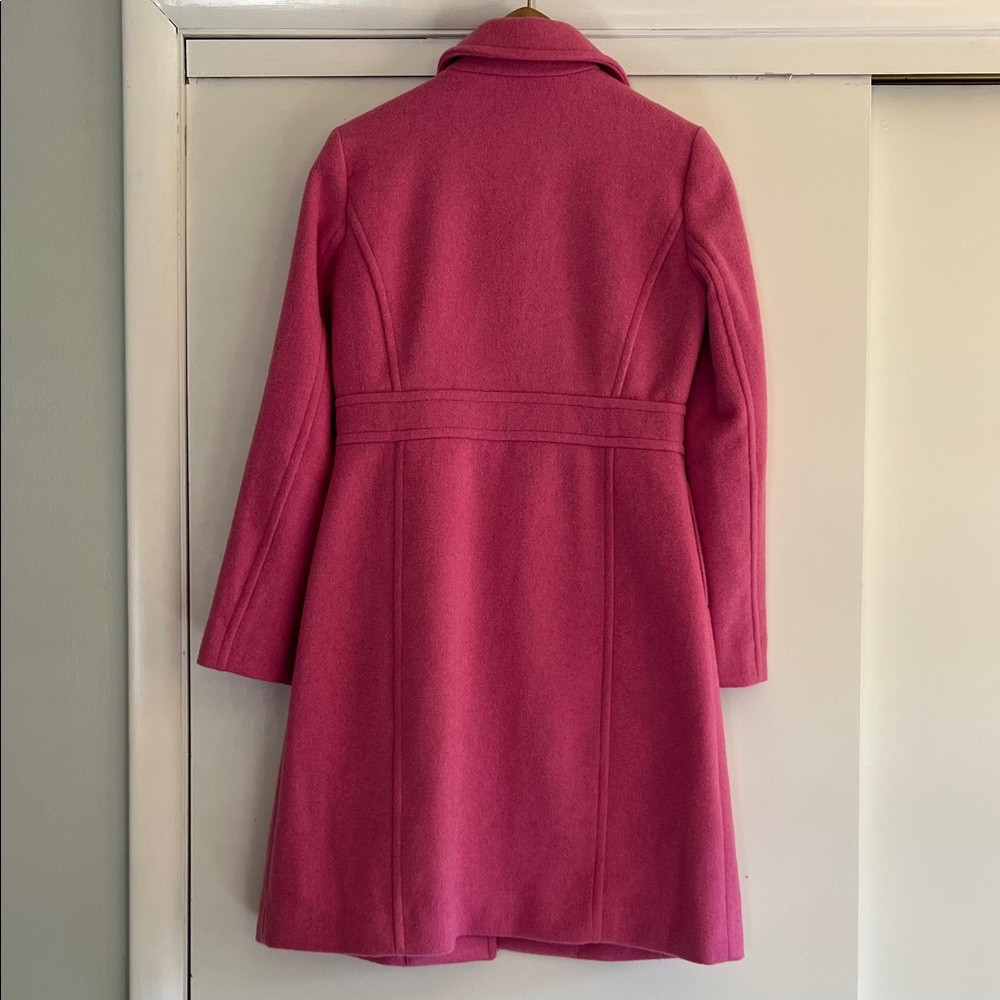 JCrew Factory Pink Wool Lady Coat with Gold Buttons - Picture 10 of 10